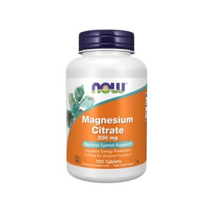Now Magnesium Citrate 200mg Tablets 100's