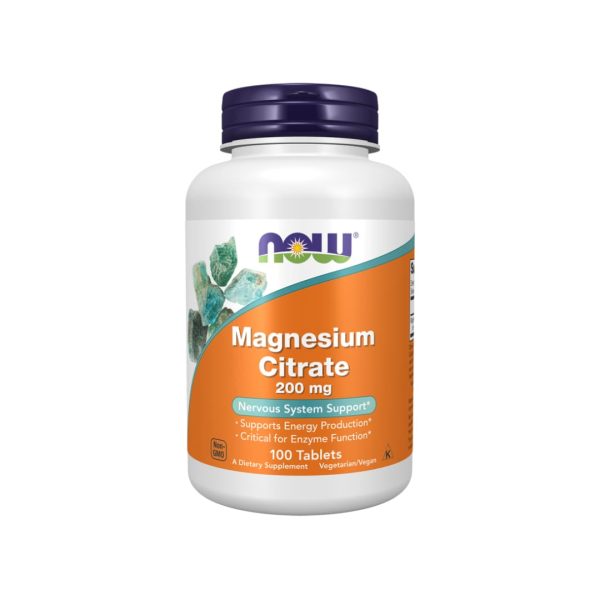 Now Magnesium Citrate 200mg Tablets 100's
